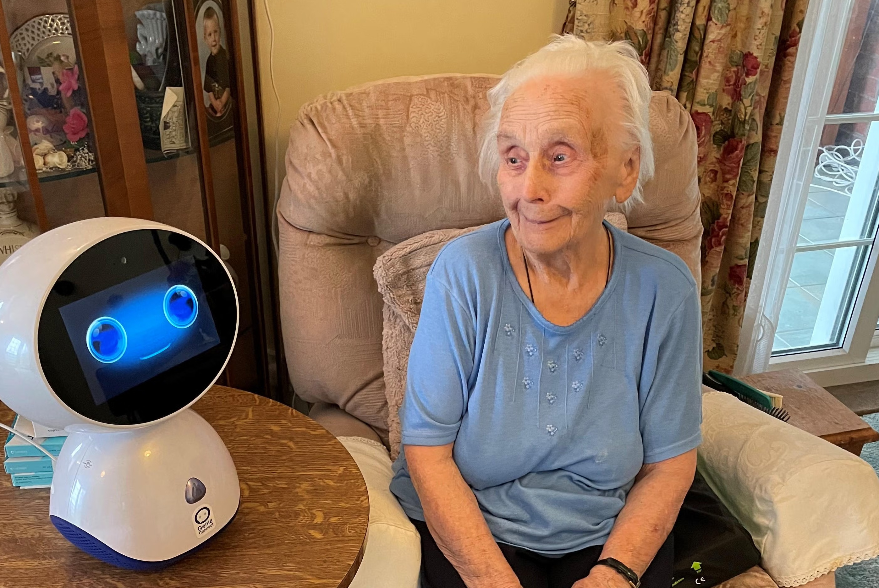 Genie home companion robot supporting remote care at home